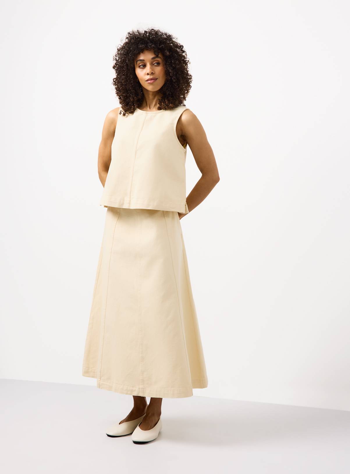 Light Yellow Denim Co-ord Shell Top 24 - Image 2